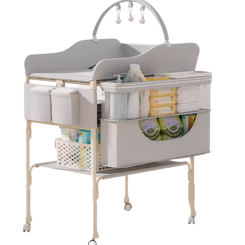 Newborn baby changing table, foldable and portable, super convenient for changing diapers and nursing.