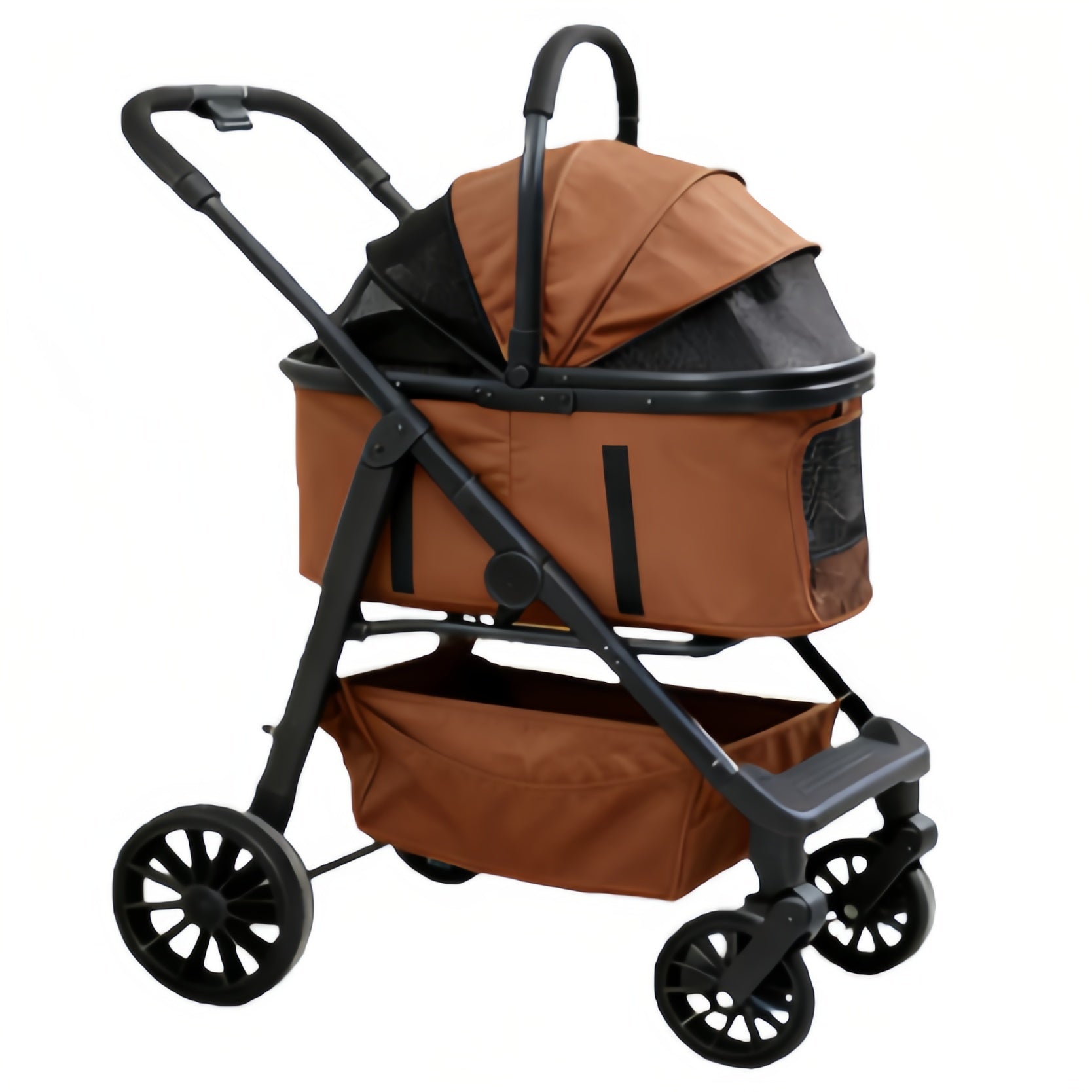 Pet cart  Detachable basket + car mode, waterproof and wear-resistant material, one-click car collection, essential for small and medium-sized pets traveling.