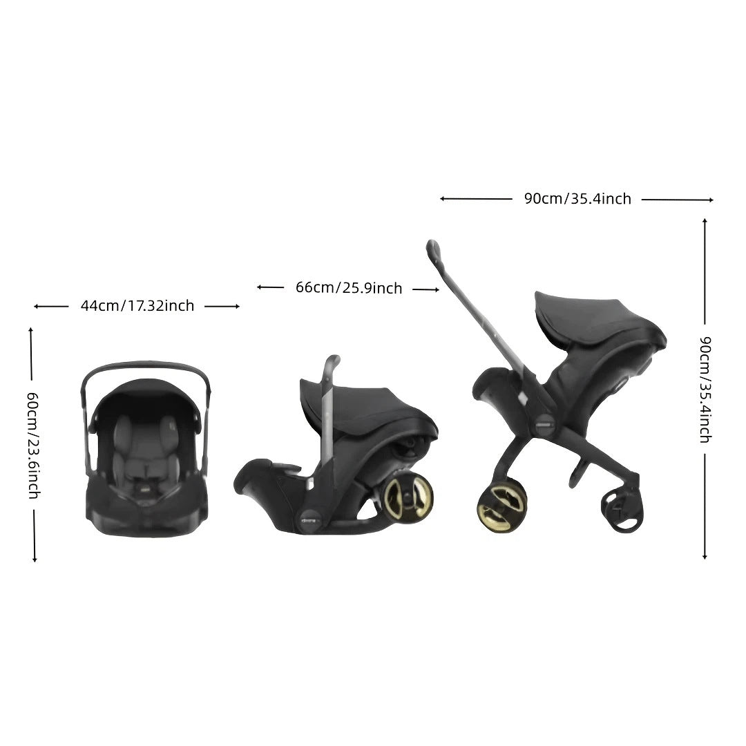 Baby0-12Months Four in One Four Wheels Aluminum Alloy Frame Reversible Baby Stroller