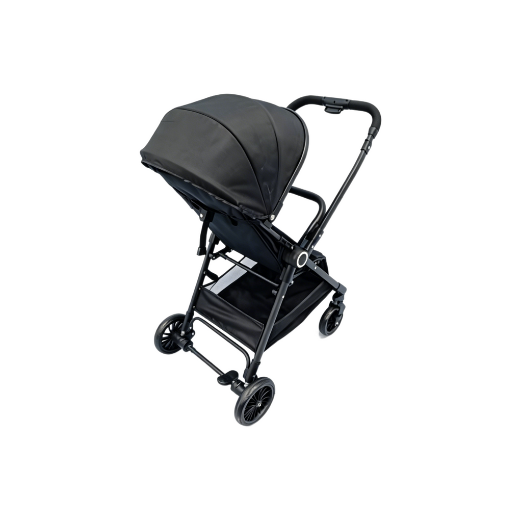 Foldable Lightweight Baby Stroller, Adjustable Canopy, Reclining Seat, Large Storage, Compact Travel Stroller for Airplane, Infa