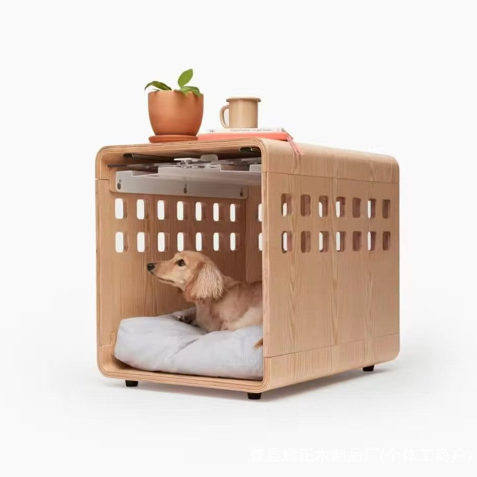 Creative Wooden Cat and Dog Bed Bedside Table Bedside Pet Bed Wooden Human and Pet Shared Integrated Storage Cabinet All Seasons -Customizable-Direct from the factory