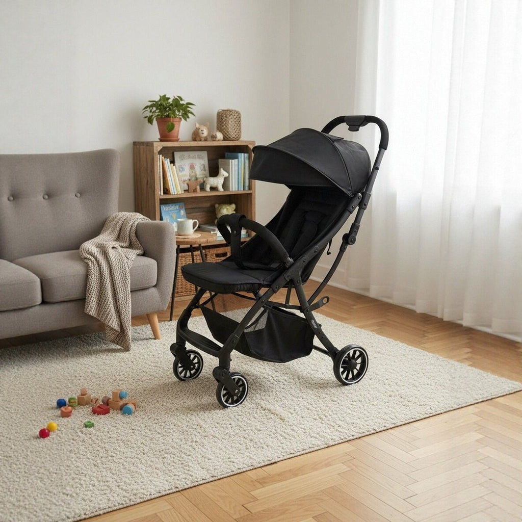 Baby Stroller, Convertible to Sitting and Lying, Lightweight Foldable Portable Baby Umbrella Stroller, Four-Wheel Baby Pushchair