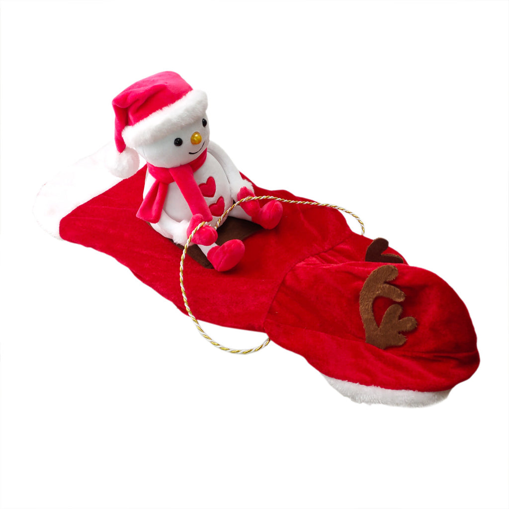 Pet Dog Christmas Costume Santa Claus Riding Outfit Christmas Pet Clothes Reindeer Riding Outfit Pet Christmas Supplies