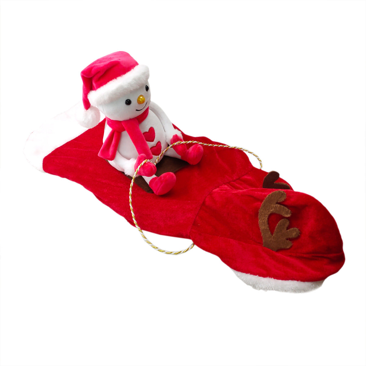 Pet Dog Christmas Costume Santa Claus Riding Outfit Christmas Pet Clothes Reindeer Riding Outfit Pet Christmas Supplies