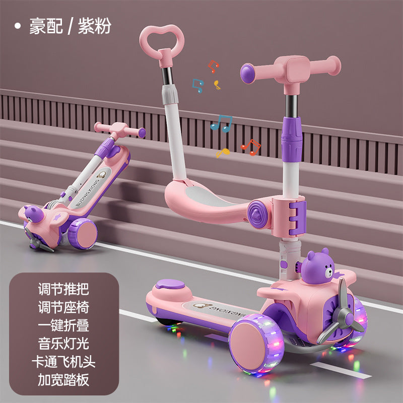 New Scooter Children1-3-6-12Foldable 3-in-1 Scooter for Boys and Girls