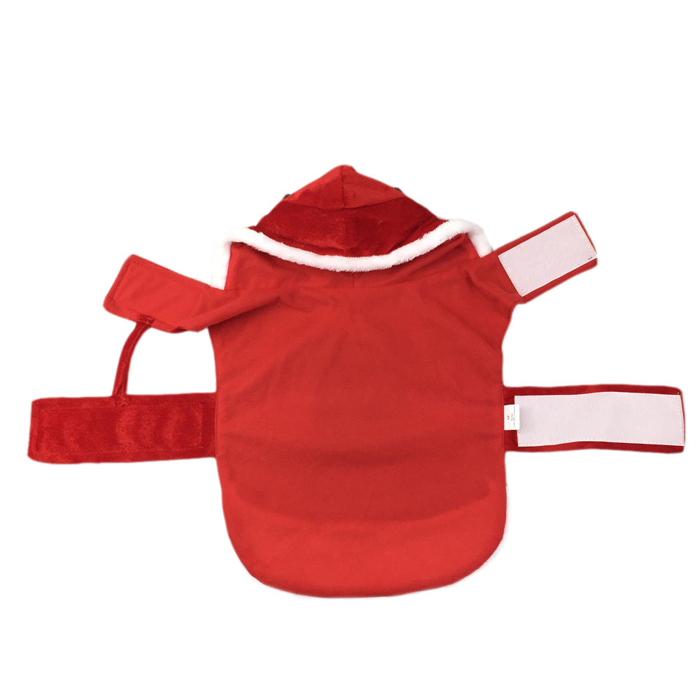 Pet Dog Christmas Costume Santa Claus Riding Outfit Christmas Pet Clothes Reindeer Riding Outfit Pet Christmas Supplies