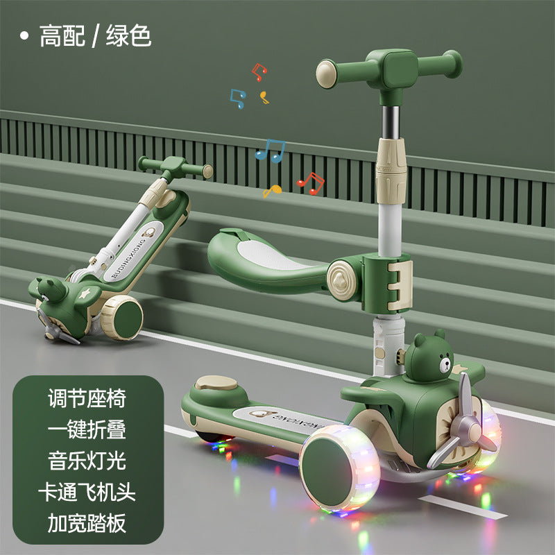 New Scooter Children1-3-6-12Foldable 3-in-1 Scooter for Boys and Girls