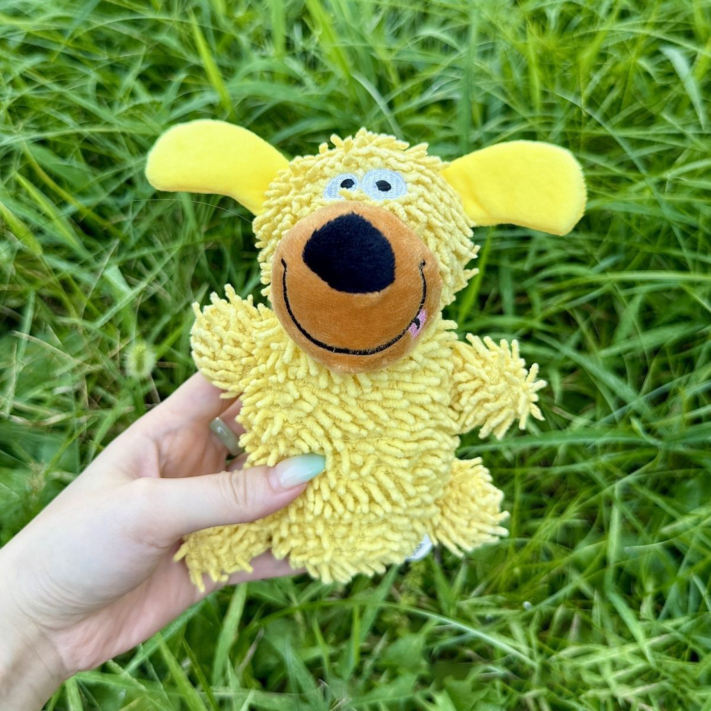 Blue dog toy that makes noise -Customizable-Direct from the factory