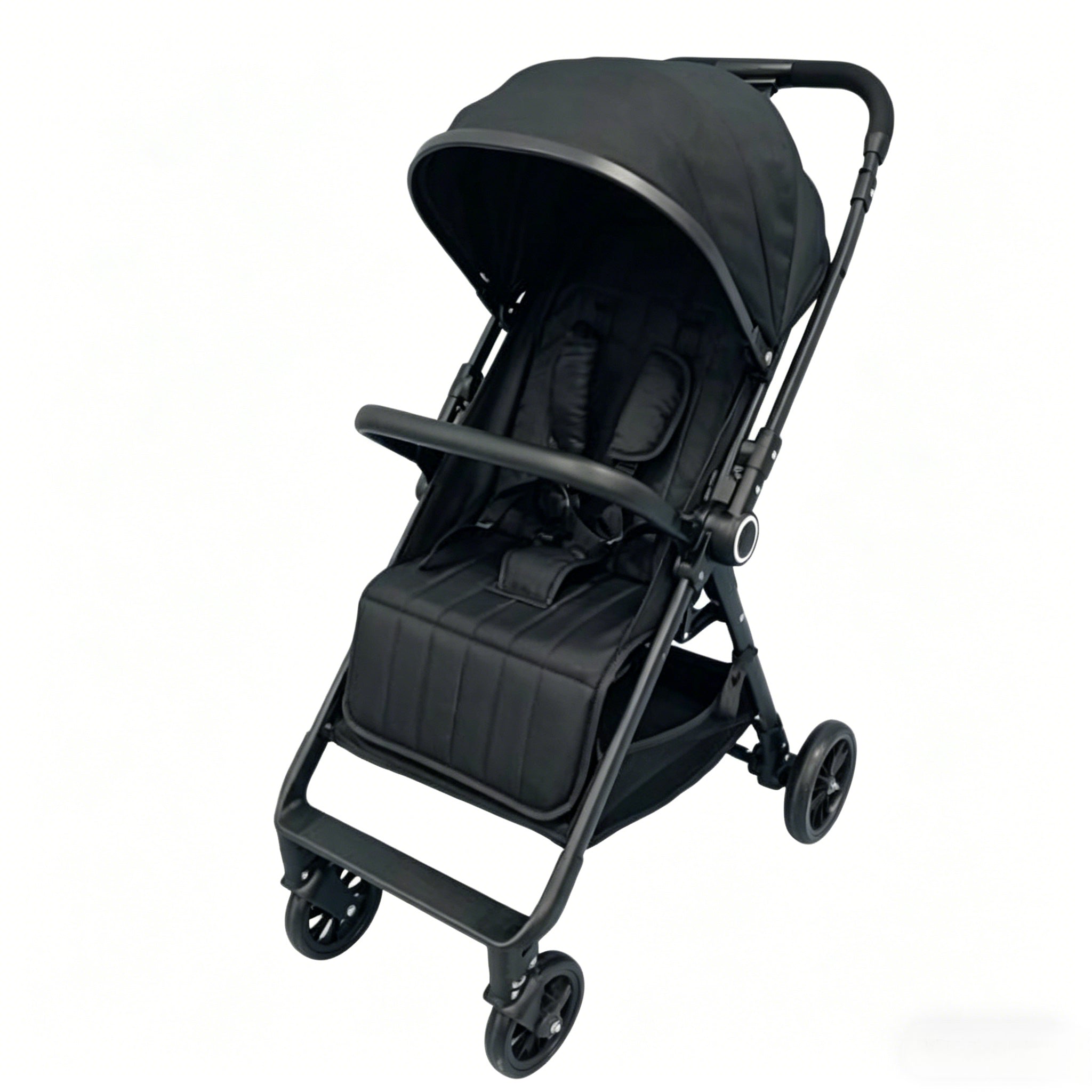 Foldable Lightweight Baby Stroller, Adjustable Canopy, Reclining Seat, Large Storage, Compact Travel Stroller for Airplane, Infa