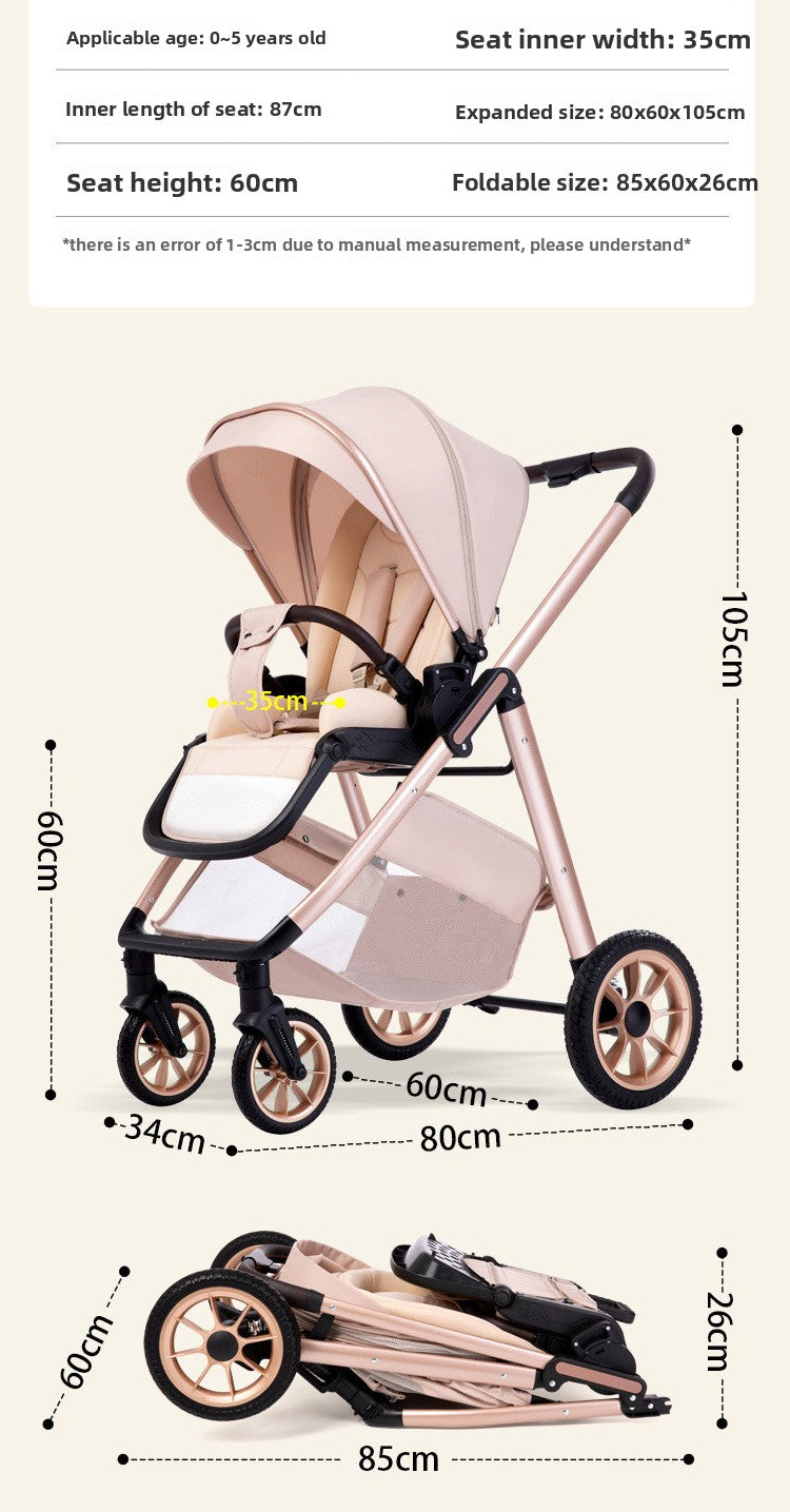 Baby Stroller Comfortable and Safe Infant Stroller Multiple Safety Protections for Babies Protect Every Step