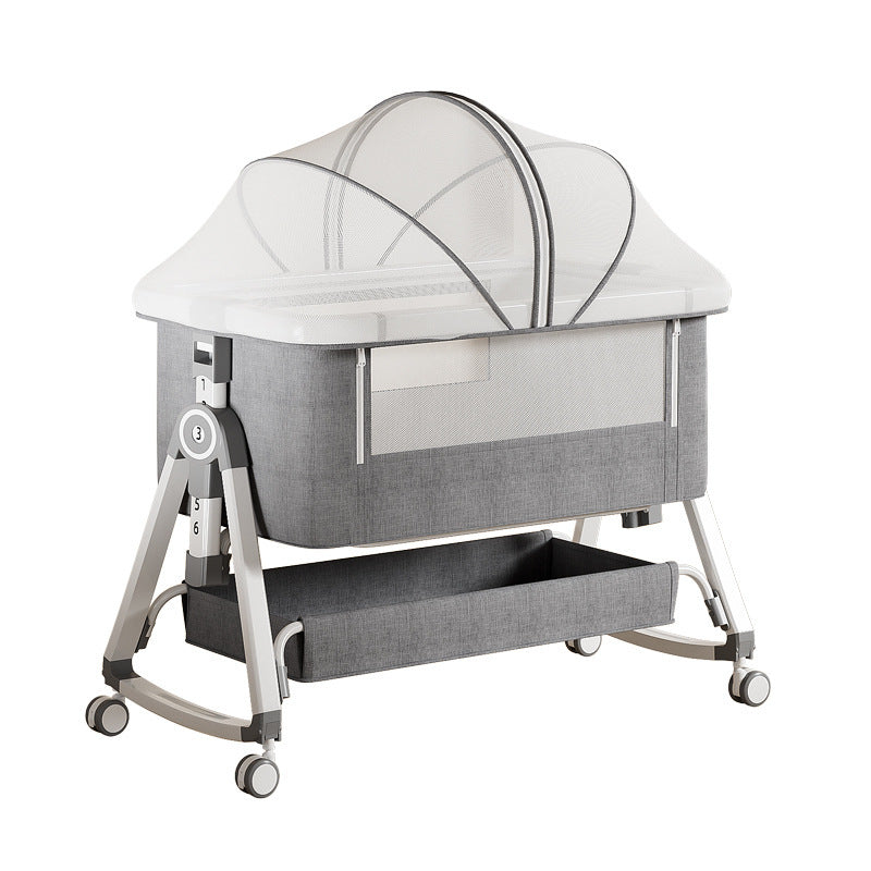 Baby Crib Portable Foldable Multi-Functional Baby Cradle Bed Newborn Children's Splicing Large Bed