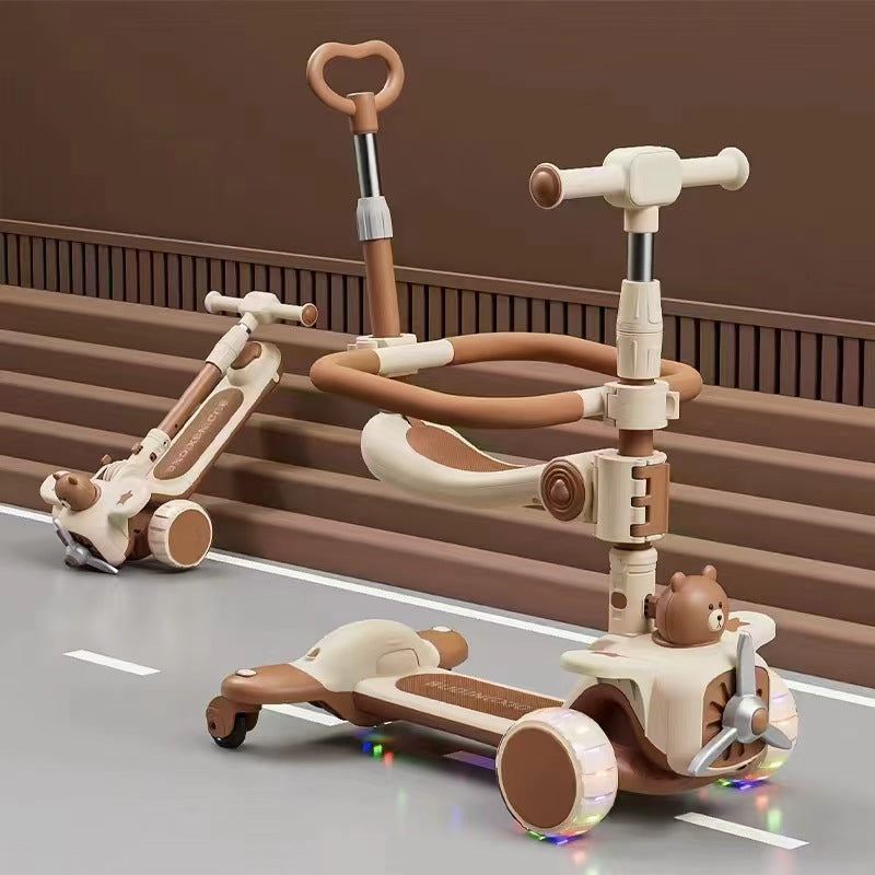 New Scooter Children1-3-6-12Foldable 3-in-1 Scooter for Boys and Girls