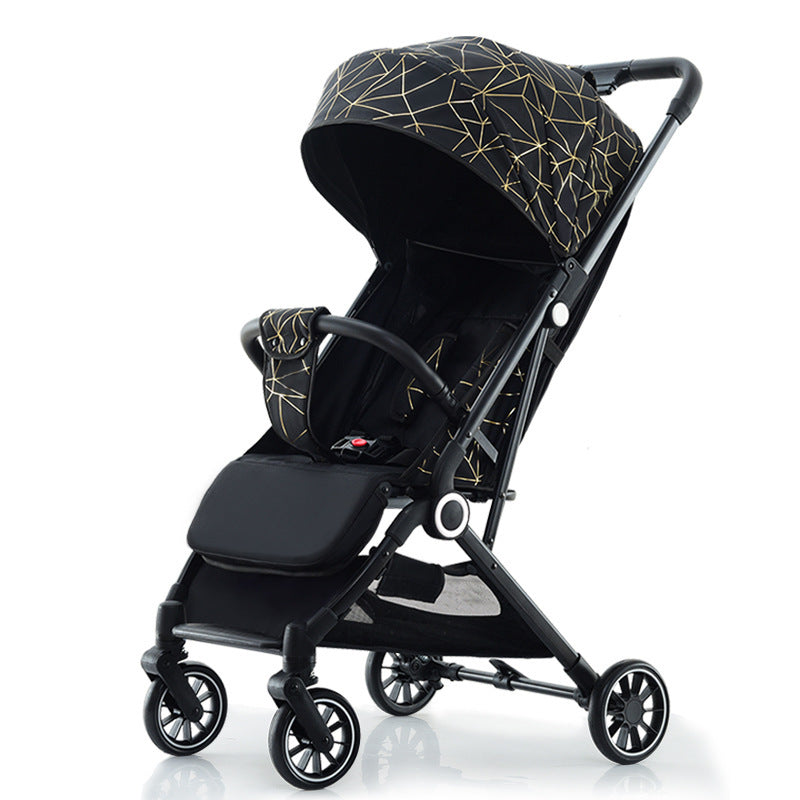 High View Baby Stroller, Convertible to Sit or Lie, Lightweight Foldable Baby Umbrella Stroller, One-Way Baby Pushchair, Shock Absorbing Stroller
